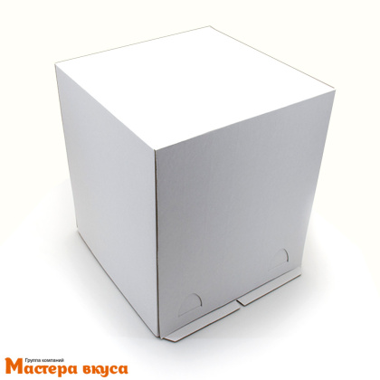 Короб для торта без окна 260*260*300 мм, белый (3-Д) СТАНДАРТ