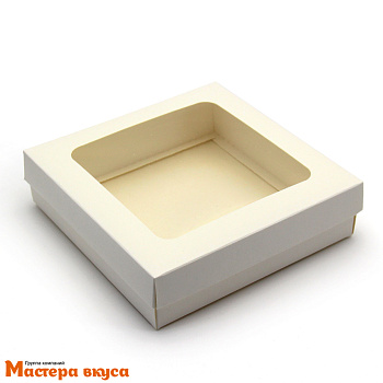 Упаковка для клубники в шоколаде 150*150*40 мм (белая) (2-д)