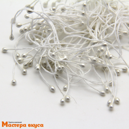 Цветочные тычинки БЕЛЫЕ, мелкие (пучок 130 шт)