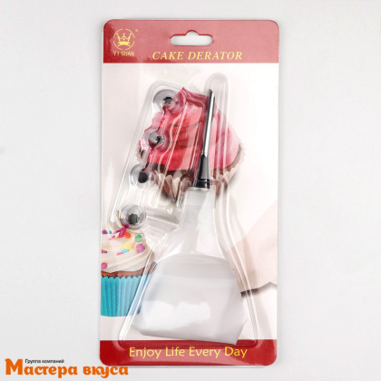 Набор кондитерский  (мешок силикон 22см + 5 насадок d1,7см + адаптер) "Десертный"