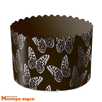 Форма бумажная для кулича (500г) d134*h100 мм БАБОЧКИ