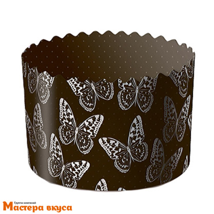 Форма бумажная для кулича (500г) d134*h100 мм БАБОЧКИ
