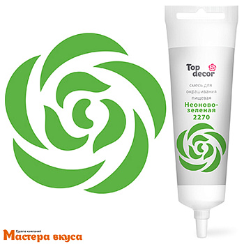 Краситель гелевый Top decor, НЕОНОВО-ЗЕЛЕНЫЙ / ЛАЙМОВАЯ 2270, 100гр