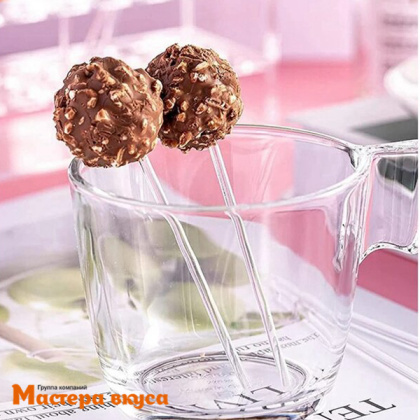 Палочки для кейкпопсов и леденцов (пластиковые), 10 см d-2мм, прозрачные (упак 20 шт)