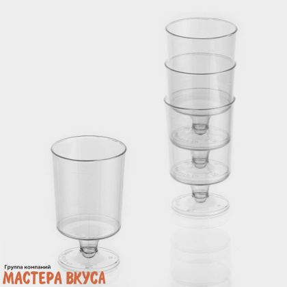 Креманка фуршетная КРИСТАЛЛ, 50 мл, D4см h7,5см (ПЭТ)