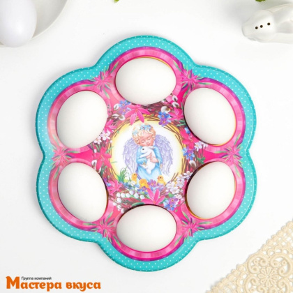 Подставка АНГЕЛ на 6 яиц и кулич