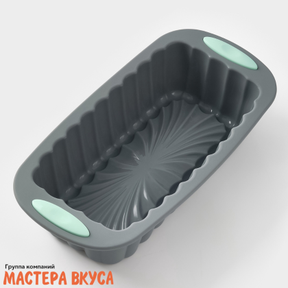 Форма силиконовая КЕКС, 27*13 h~6см, серая