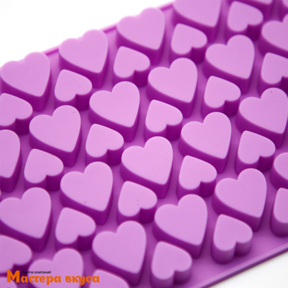 Форма для шоколада силиконовая  СЕРДЕЧКИ, (56 ячеек) 19,5*11,5