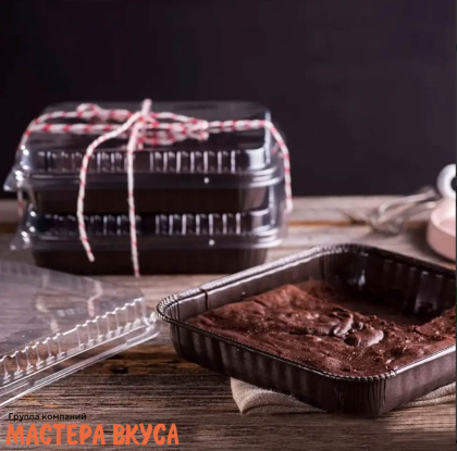 Форма бумажная ОПТИМА силиконизированная жаростойкая, коричневая 175*175 мм h33 мм