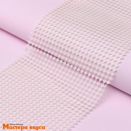 Лента  декоративная h~12см, с жемчугом МОЛОЧНАЯ, 1 метр