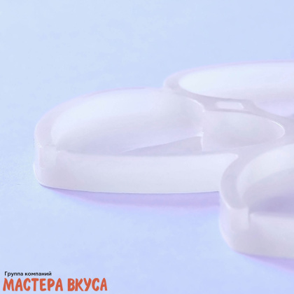 Форма для леденцов силиконовая СЕРДЦЕ, 6 ячеек,16*10*0,7 см