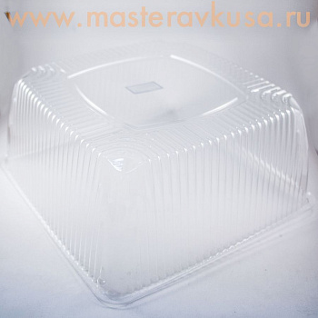 Контейнер квадратный, 190*190  h110 мм (комплект дно КОРИЧН/крышка) УК-264