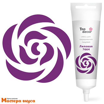 Краситель гелевый Top decor, ЛИЛОВЫЙ 7664, 100гр