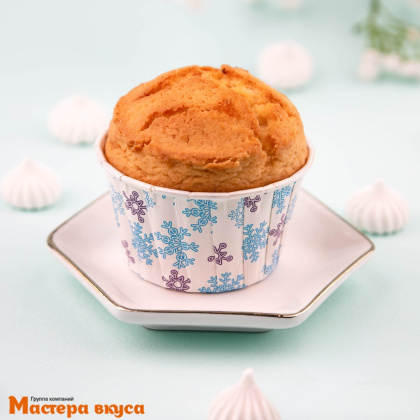 Форма бумажная Маффин 50*40 мм, ламинированная  СНЕГОПАД