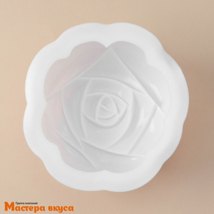 Форма силиконовая, для муссовых десертов РОЗА, D~17см h~5,5см