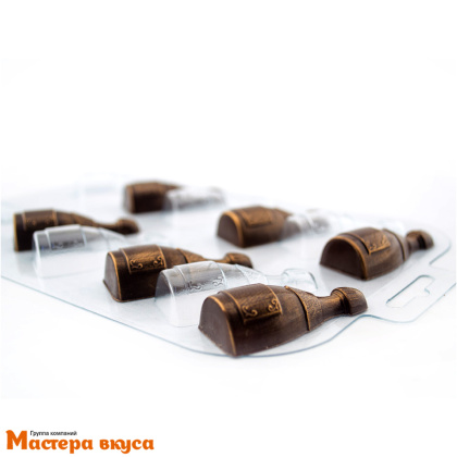 Форма для шоколада пластиковая МИНИ ШАМПАНСКОЕ, (6 ячеек) 50*22*13 мм