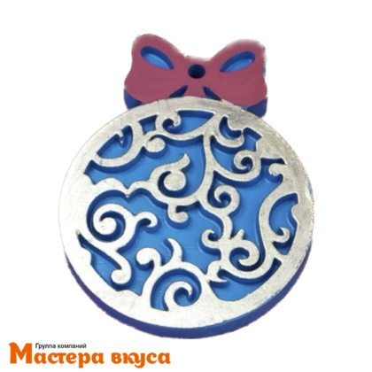 Молд силиконовый ШАР С БАНТИКОМ, 8*6 см