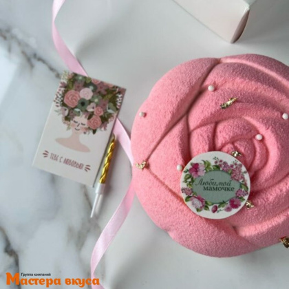 Форма силиконовая, для муссовых десертов РОЗА, D~17см h~5,5см