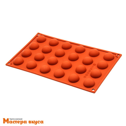 Форма силиконовая ПОЛУСФЕРА (шар),  d 30 мм, (24 ячейки), SilikonFlex Италия
