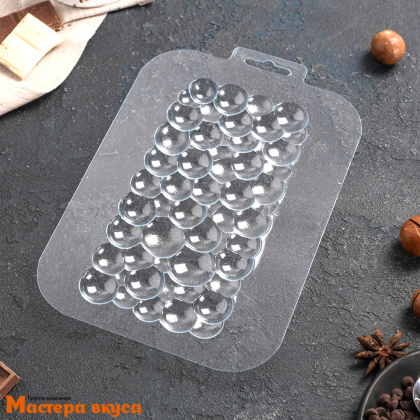 Форма для шоколада пластиковая, плитка ПУЗЫРЬКИ, 170*85*10 мм