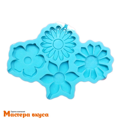 Форма для леденцов силиконовая ЦВЕТЫ, (4 ячейки) d 5см