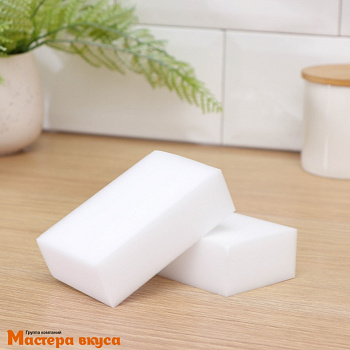 Губка меламиновая Доляна 9*6*3 см (упак 2 шт)