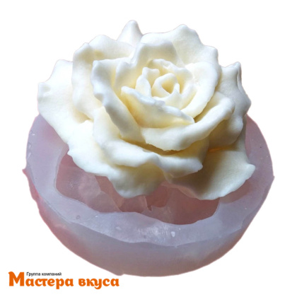 Молд силиконовый  3D РОЗА, изд d80 мм h32 мм (~70гр)