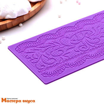 Коврик текстурный силиконовый (рельеф) для айсинга "Ажур", 39*10 см