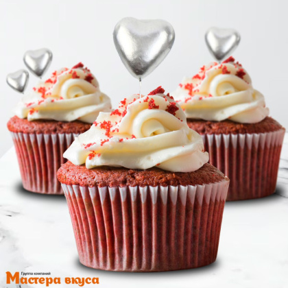 Набор топперов СЕРДЦА, серебряные (набор 20 шт) ~12-15см