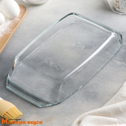 Форма для выпечки (жаропрочное стекло) прямоугольная, 31,5*17,5*5 см
