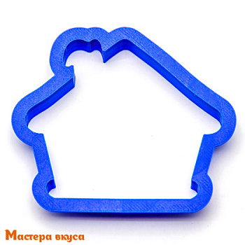 Вырубка пластик  ЗИМНИЙ ДОМИК, 8 см 