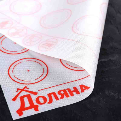 Коврик силиконовый с разметкой 27,5*27,5 см, армированный Макаронc