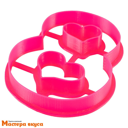 Вырубка пластик,  ЦИФРА - 8 сердца, 11 см