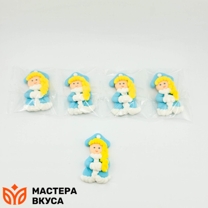 Сахарная фигурка 2D (НГ)  СНЕГУРОЧКА, h~5см d~2,5см 