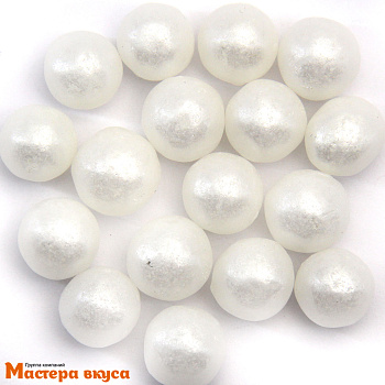 Посыпка Шарики сахарные Жемчуг БЕЛЫЙ перламутр (10мм), 25гр