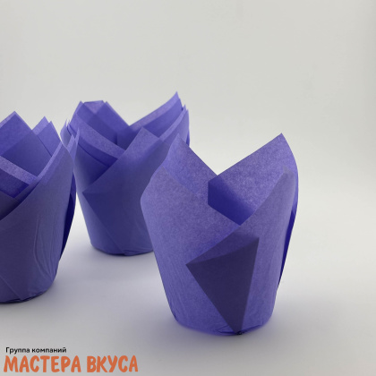 Форма бумажная Тюльпан d50 h80 сиреневая 