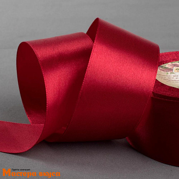 Лента атласная, БОРДОВАЯ, 40мм, ~25м