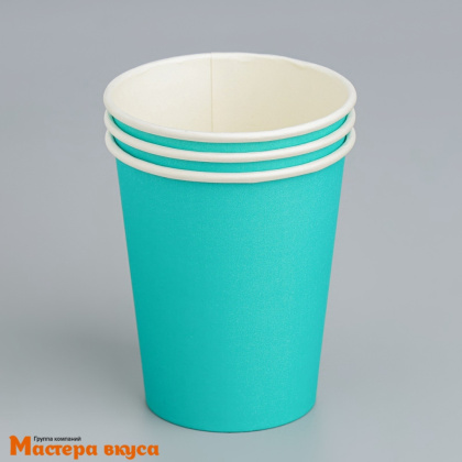 Стакан бумажный БИРЮЗОВЫЙ, 250 мл 