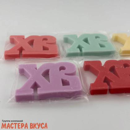 Декор из шоколадной глазури   "ХВ" микс 45*35 мм 