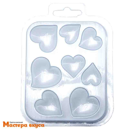 Форма для шоколада пластиковая СЕРДЕЧКИ ШОКО, 80*57*24,5мм