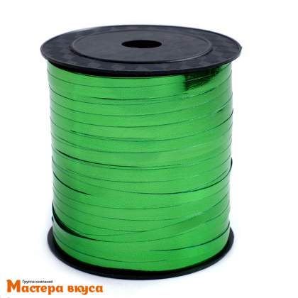 Лента декоративная, ЗЕЛЕНЫЙ МЕТАЛИК, 5 мм, (катушка ~225м)