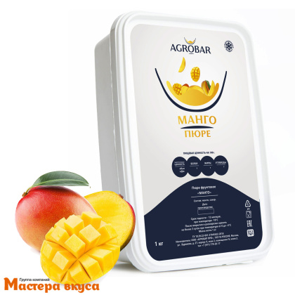 Пюре замороженное МАНГО с сахаром AGROBAR 1 кг