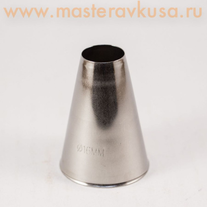 Насадка стальная РОВНАЯ ТРУБОЧКА, d-16 мм,  (BT216) №808 