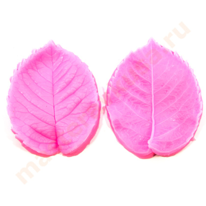 Молд силиконовый, вайнер ЛИСТ ТОПОЛЯ 3D (2 части), ~8,2*6,3 см