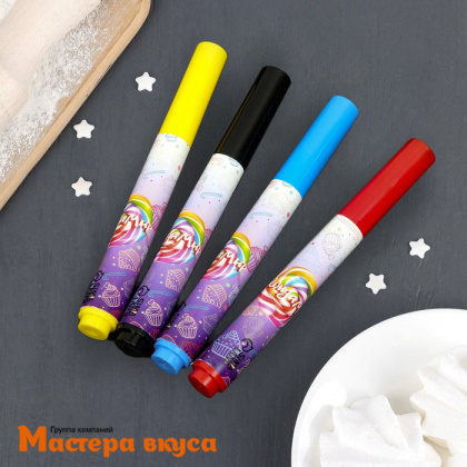 Набор пищевых маркеров (фломастеры), 4 цвета "КондиМир"