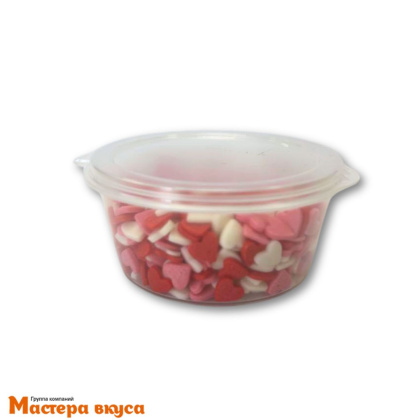 Посыпка СЕРДЕЧКИ Красные-Белые-Розовые, 25 гр 