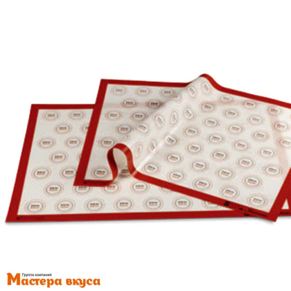 Коврик силиконовый армированный 60*40 см, с разметкой для макаронс SPV64, Pavoni (Италия)