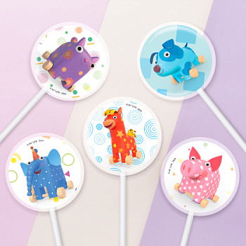 Фотопечать Деревяшки, для леденцов, № 32