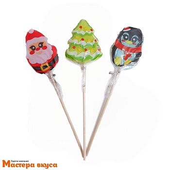 Карамель леденцовая НГ   ЕЛОЧКА, ПИНГВИН, САНТА 15 г,  SN