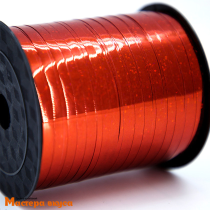 Лента декоративная, КРАСНАЯ ГОЛОГРАФИЯ, 5 мм, (катушка ~225м)